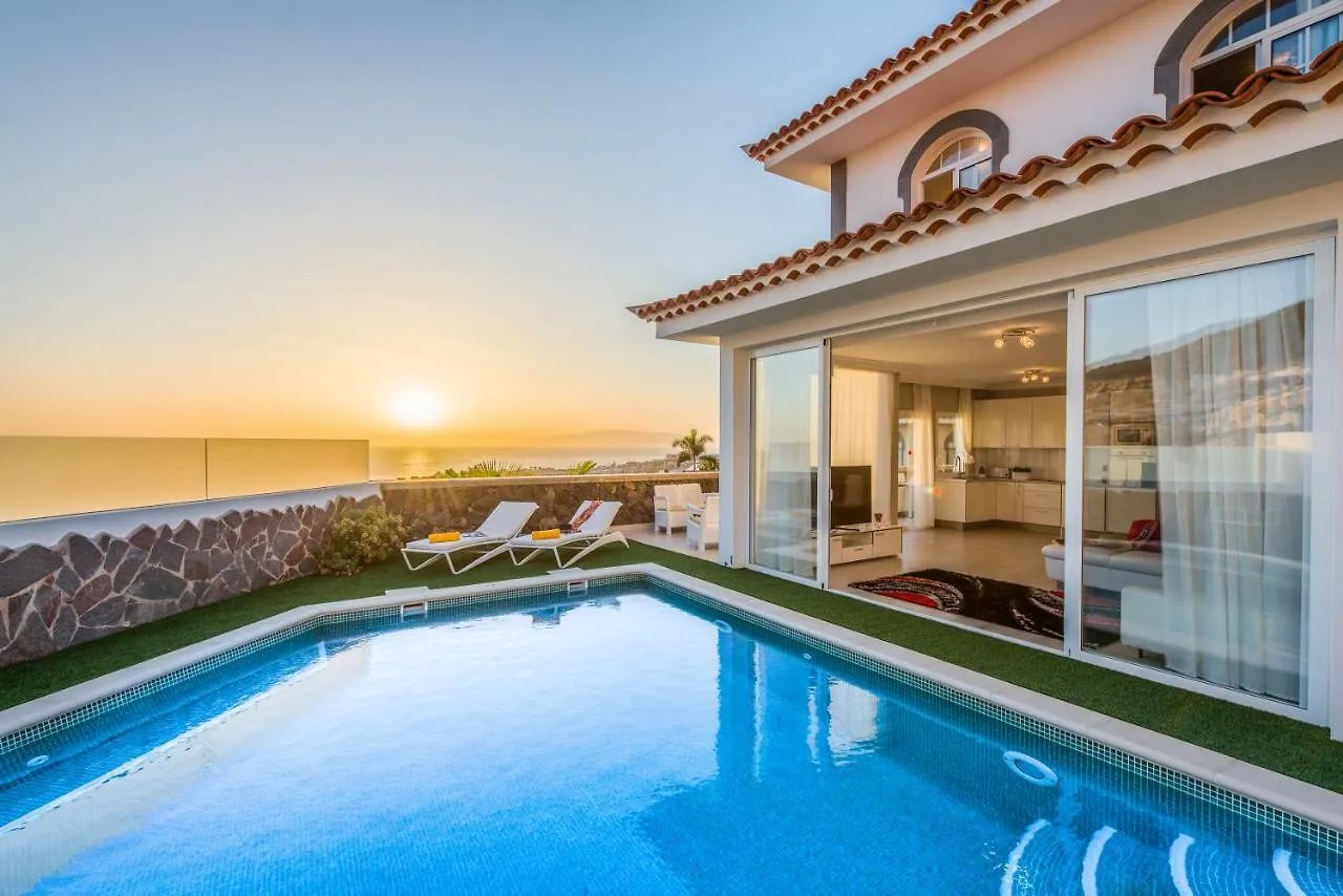 Luxury White Villa With Sea View, Heated Pool Costa Adeje