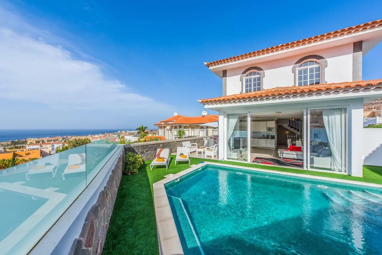 Luxury White Villa With Sea View, Heated Pool Costa Adeje