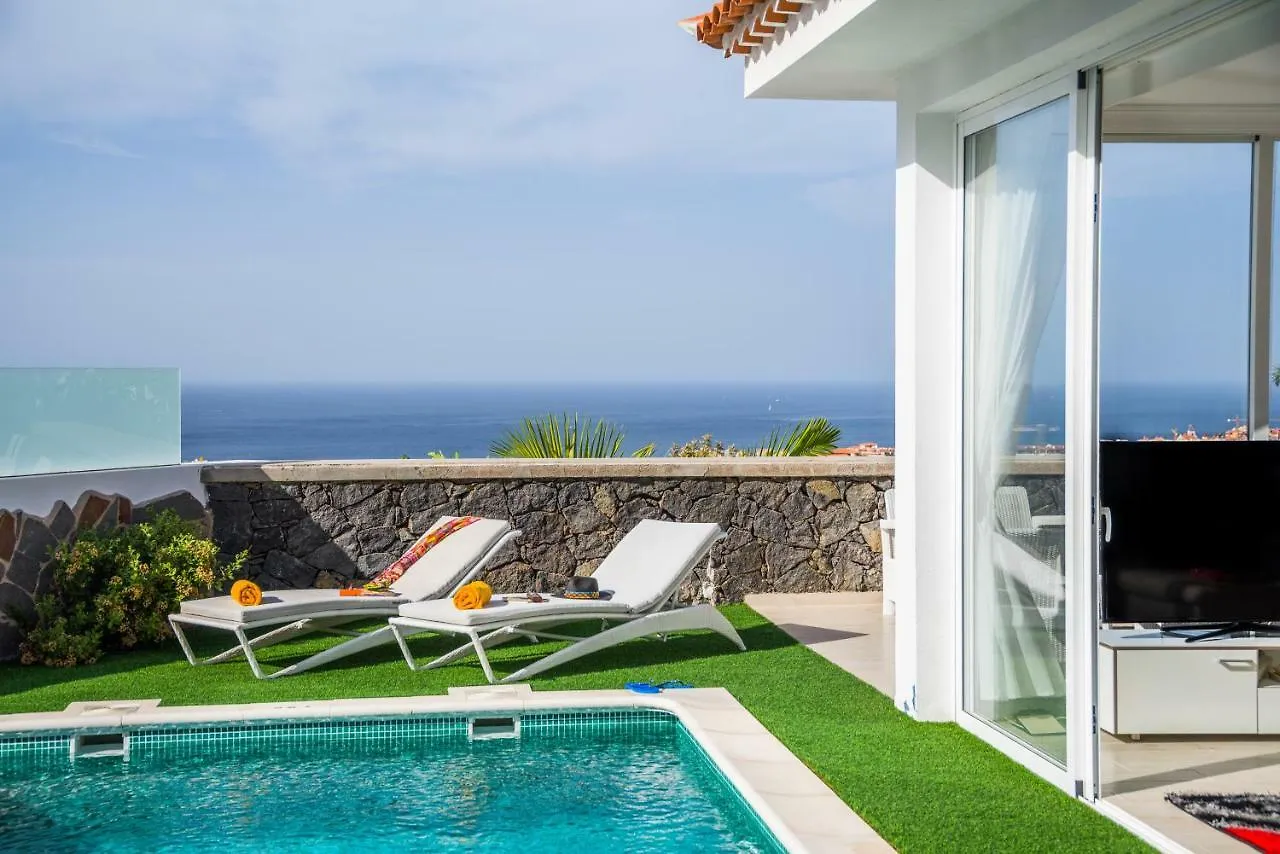 Luxury White Villa With Sea View, Heated Pool Costa Adeje