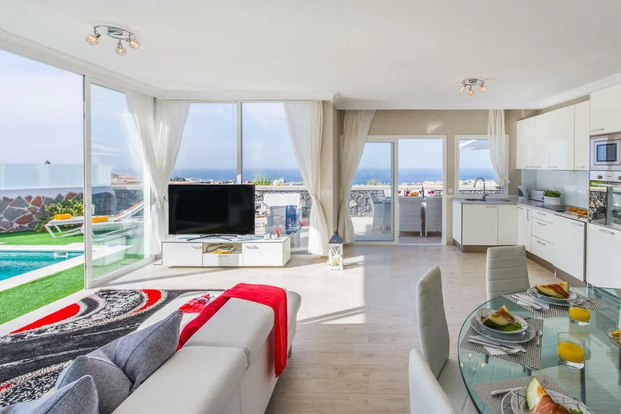 Luxury White Villa With Sea View, Heated Pool Costa Adeje