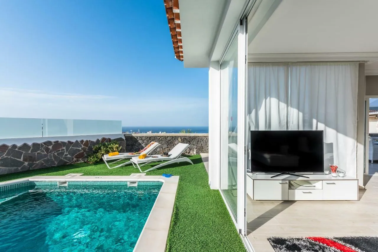 Luxury White Villa With Sea View, Heated Pool Costa Adeje   Costa Adeje (Tenerife)