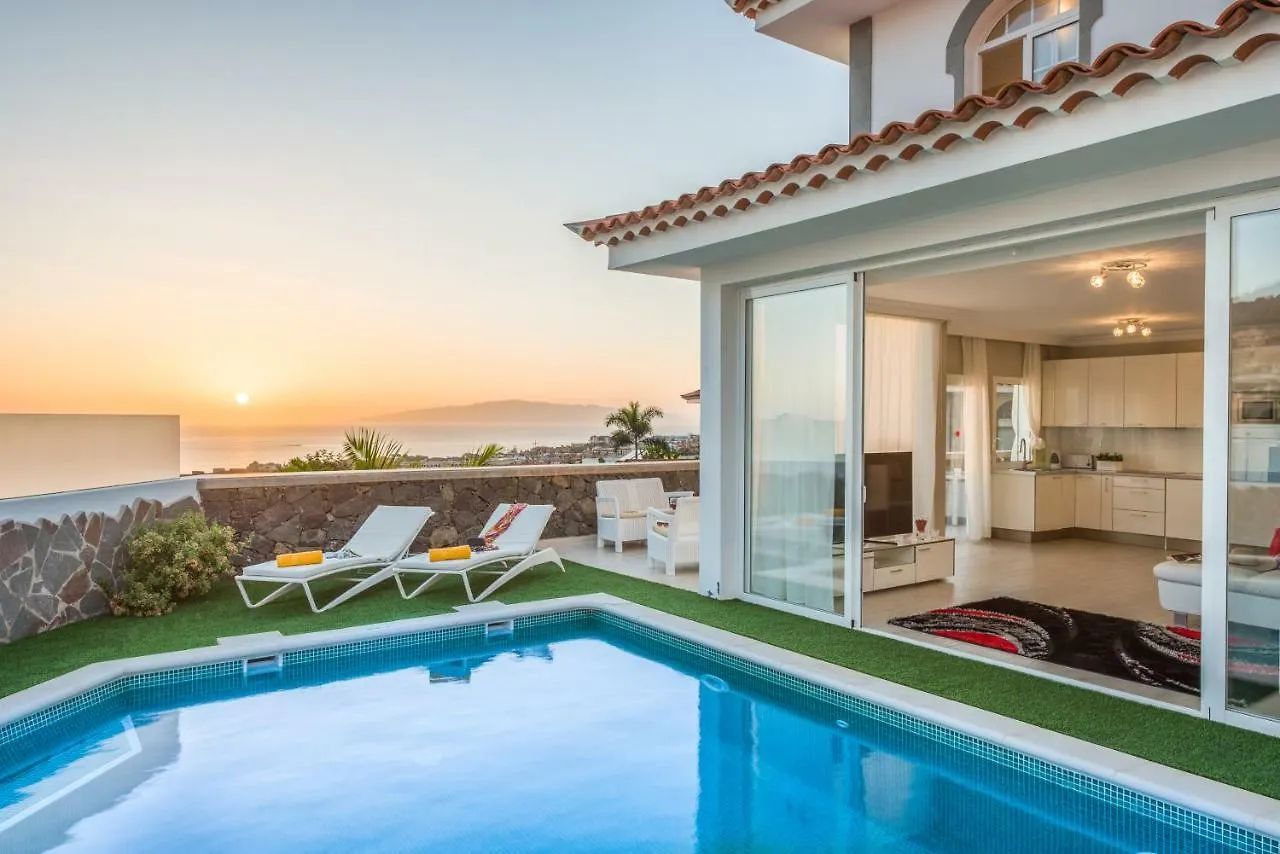 Luxury White Villa With Sea View, Heated Pool Costa Adeje